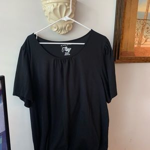 Just My Size 3x black cotton top/fits like a 2x